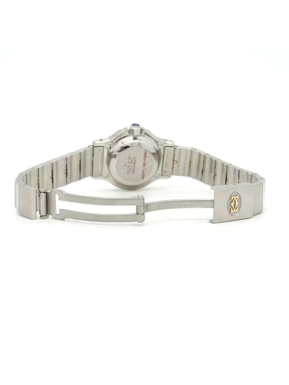 Cartier Santos Octagon SM Godron Bracelet White Dial Watch
